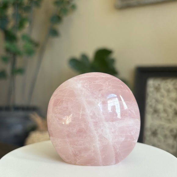 Rose Quartz Rounded Crystal Freeform - Picture 9 of 10
